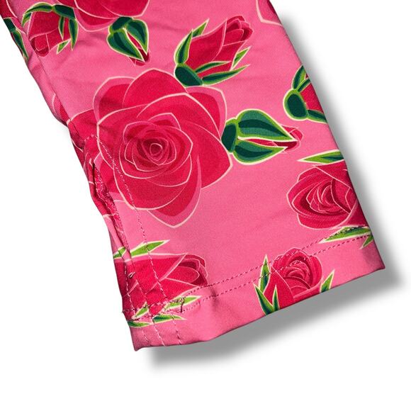 Betsey Johnson Womens One Piece Swimsuit Scuba Knit Half Zip Long Sleeve Pink M - Picture 3 of 14